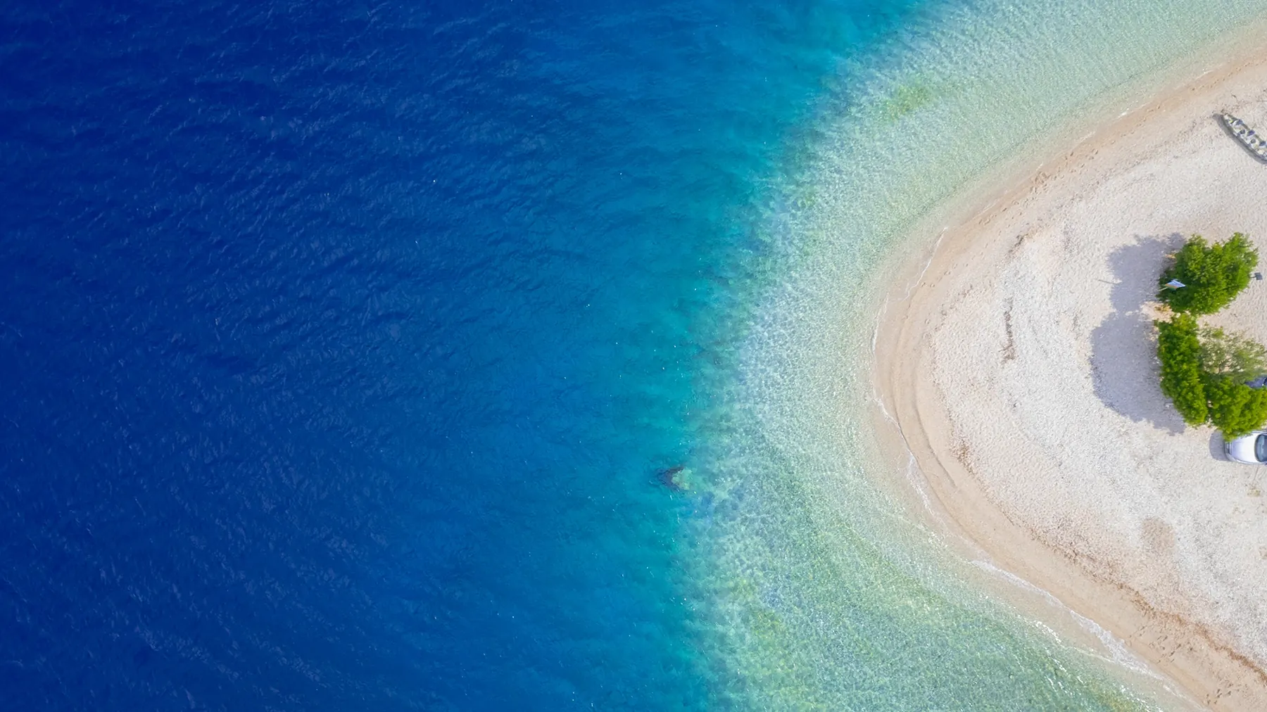 Clear Ionian water along the coast of Meganisi